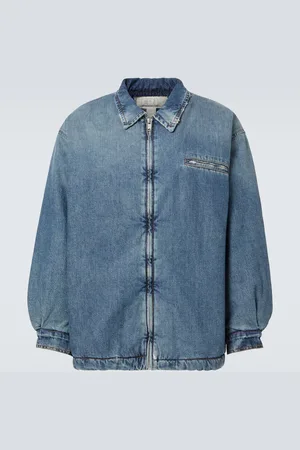 ERL Chaqueta de denim con borrego sintético