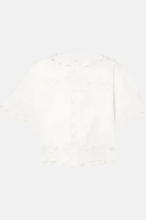 Isabel Marant Crop top Parissa de algodón bordado