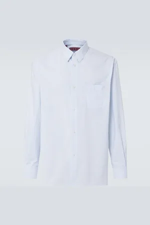 Gucci Camisa de popelín de algodón a rayas