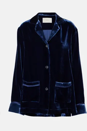 ASCENO Camisa Beverly de terciopelo