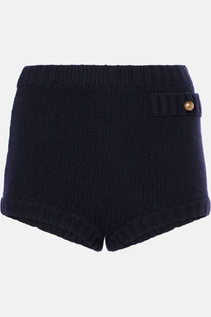 Chloé Chloé Shorts de lana y cachemir de tiro alto