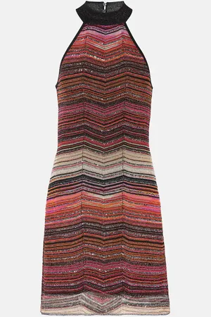 Missoni Vestido corto metalizado en zigzag