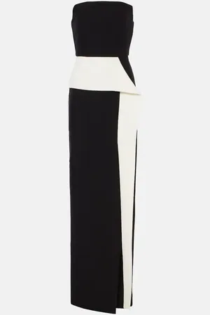Roland Mouret Vestido de fiesta de crepé sin tirantes