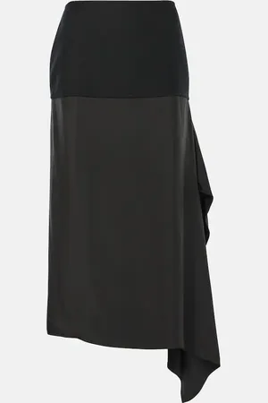 Jil Sander Minifalda de lana asimétrica