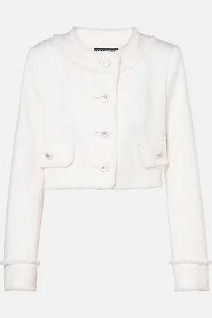 Dolce & Gabbana Chaqueta cropped de tweed de mezcla de lana