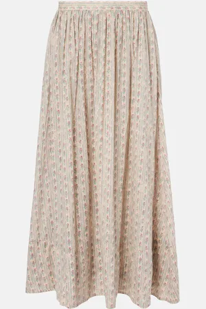 Ralph Lauren Falda midi de algodón floral