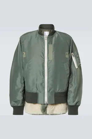 SACAI Chaqueta bomber con borrego sintético