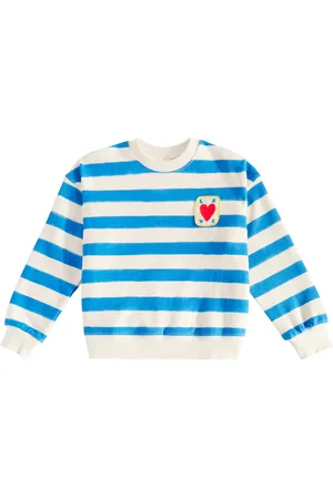 Jelly Mallow Sudadera Love de algodón a rayas