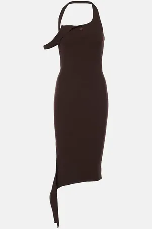 Courrèges Courrèges Vestido midi acanalado Undressed