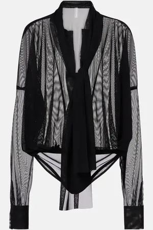 Norma Kamali Body oversized de malla con lazo