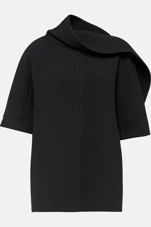 Bottega Veneta Top drapeado de crepé de lana virgen