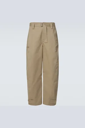 LEMAIRE Pantalones Twisted de sarga de algodón y lino