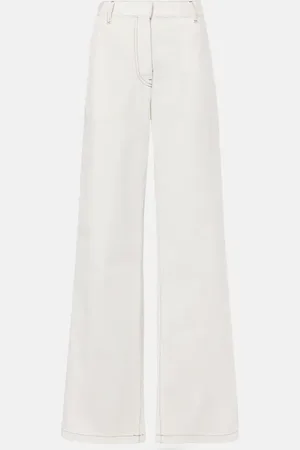 DRIES VAN NOTEN Jeans rectos de tiro alto
