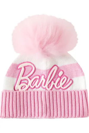 MONNALISA X Barbie® gorro con pompón bordado a rayas