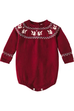 La Coqueta Bebé - body Fair Isle de lana