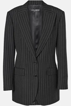 Dolce & Gabbana Blazer de lana virgen con raya diplomática