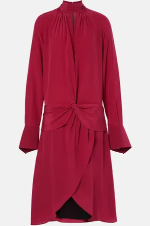 Nina Ricci Vestido midi de crepé fruncido