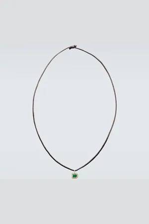 Octavia Elizabeth Collar de oro de 18 ct con esmeralda
