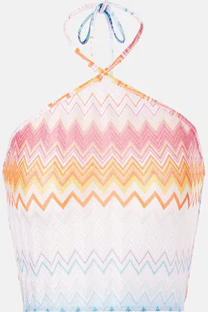 Missoni Top con cuello halter en zigzag