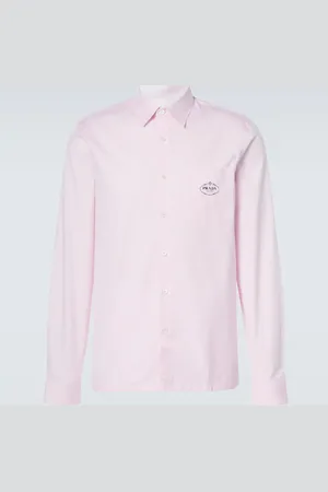 Prada Camisa oxford de algodón con logo