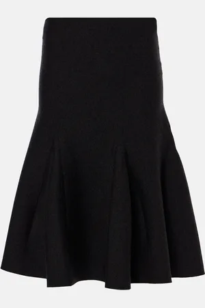 Alaïa Alaïa Falda midi en mezcla de lana