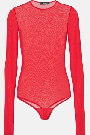 WARDROBE.NYC Body de malla transparente