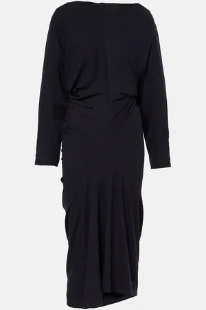 DRIES VAN NOTEN Vestido midi drapeado de jersey