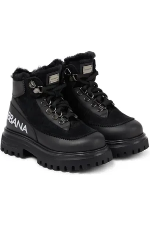 Dolce & Gabbana Botines de piel con borrego