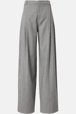 Vince Pantalones anchos de sarga de mezcla de lana