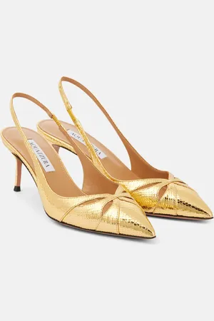 Aquazzura Salones destalonados Moves 65 de piel grabada