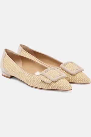 Manolo Blahnik Bailarinas Maysalepumpflat de rafia