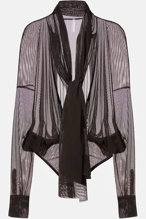 Norma Kamali Body camisero oversized de malla