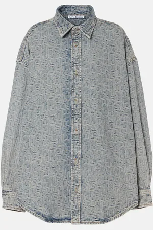 Acne Studios Camisa Setar de denim con monograma