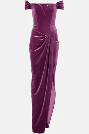 ALEX PERRY Vestido bustier de fiesta de terciopelo