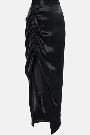 Vivienne Westwood Falda midi fruncida de satén