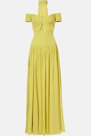 Elie saab Vestido de fiesta de seda con aberturas