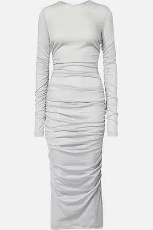 Dolce & Gabbana Vestido midi drapeado de lana virgen