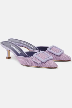 Manolo Blahnik Mules Maysale 50 de rafia