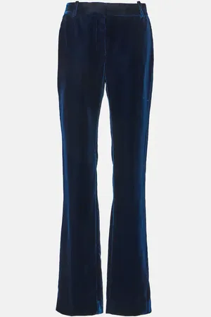 Nina Ricci Pantalones Fluid rectos de terciopelo
