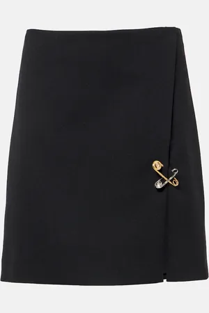 VERSACE Minifalda Safety Pin de lana