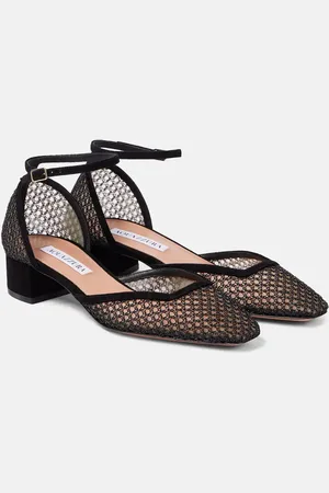 Aquazzura Salones Asha 35 de malla con ante