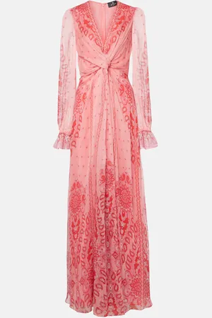 Etro Vestido de fiesta de seda estampado