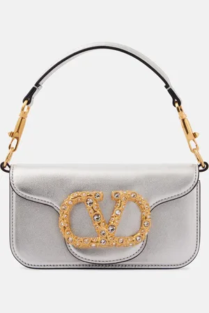 VALENTINO GARAVANI Bolso al hombro Locò Small de piel metalizada