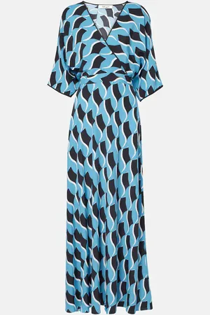 Diane von Furstenberg Vestido largo Eloise de crepé estampado