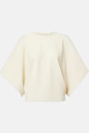 Fforme Top Tenley de crepé de mezcla de lana
