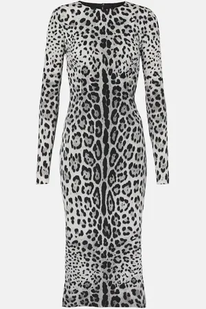 Dolce & Gabbana Vestido midi de mezcla de seda con lentejuelas