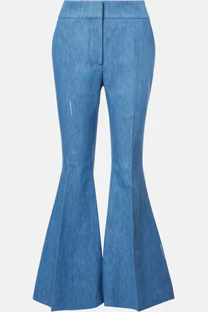 GABRIELA HEARST Pantalones flared Marsh de algodón y lino