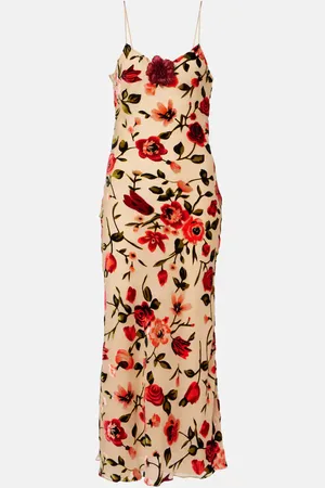 RODARTE Vestido lencero de terciopelo floral