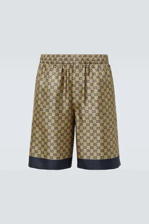 Gucci Shorts de sarga de seda con GG