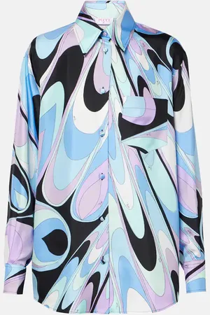 Puccini Camisa de pijama de sarga de seda
